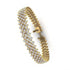 14K Yellow Gold with Diamond Eternity Three Row Tennis Bracelet